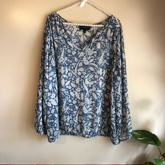 Lane Bryant Tops - Lane Bryant | Long Sleeve Semi-Sheer Top 18/20